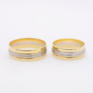 Argollas mateada 18k